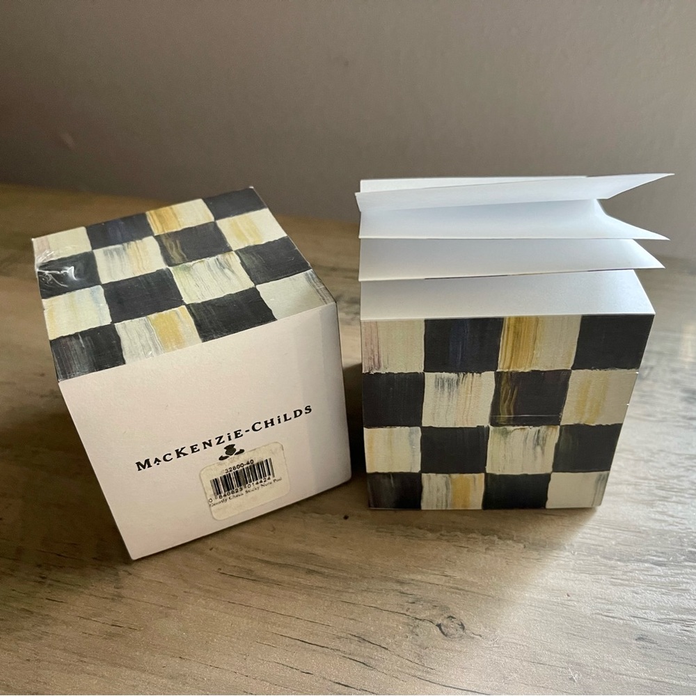 Mackenzie Childs set of 2 Courtly Check Sticky Note pads New  & FREE SHIPPING